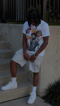 White Flourish Graphic T-Shirt